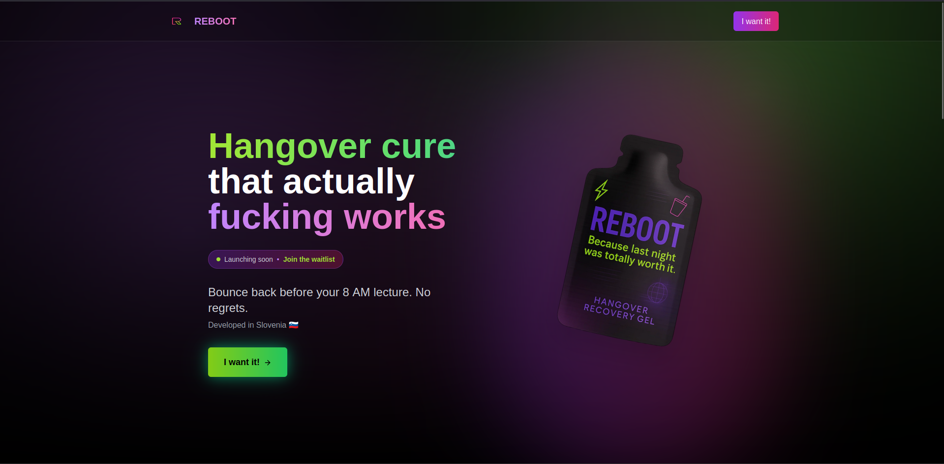Reboot Hangover Recovery